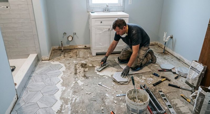 Bathroom Floor Replacement in Littleton, CO